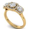Image 2 : 1.55 ctw Certified VS/SI Diamond Solitaire 3 Stone Ring 14k Yellow Gold - REF-182X5A