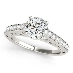 1.65 ctw Certified VS/SI Diamond Ring 18k White Gold - REF-373A6N