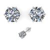 Image 2 : 1.0 ctw Certified VS/SI Diamond Stud Earrings 18k White Gold - REF-147F2M