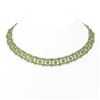 Image 1 : 37.97 ctw Peridot & Diamond Necklace 10K White Gold - REF-427K3Y