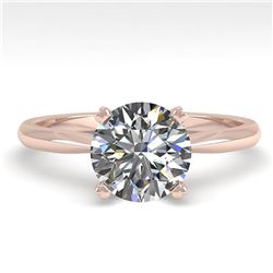 1.50 ctw VS/SI Diamond Engagment Designer Ring 14k Rose Gold - REF-421R2K