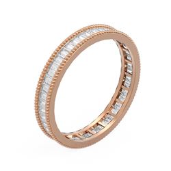 2.5 ctw Baguette Diamond Women's Ring 18K Rose Gold - REF-220K8Y