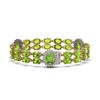Image 2 : 29.69 ctw Peridot & Diamond Bracelet 14K Yellow Gold - REF-242G3W