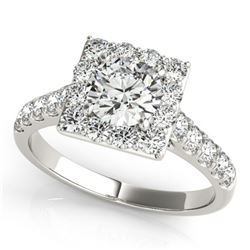 2 ctw Certified VS/SI Diamond Halo Ring 18k White Gold - REF-322X5A