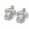 Image 3 : 2.61 ctw Diamond & Pearl Earrings 18K White Gold - REF-298R4K