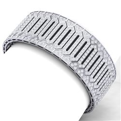 23 ctw Certified VS/SI Diamond 8 Inch Bracelet 18K White Gold - REF-1410F2M