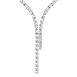 15 ctw Certified SI/I Diamond Necklace 18K White Gold - REF-1185H2R