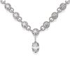 Image 2 : 11.5 ctw Oval Cut Diamond Designer Necklace 18K White Gold - REF-870K2Y