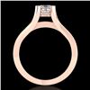 Image 1 : 1.7 ctw Cushion VS/SI Diamond Solitaire Micro Pave Ring 18k Rose Gold - REF-472A8N