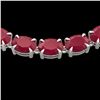 Image 1 : 68 ctw Ruby Eternity Designer Necklace 14k White Gold - REF-327Y3X