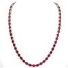 Image 3 : 68 ctw Ruby Eternity Designer Necklace 14k White Gold - REF-327Y3X