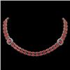 Image 1 : 38.37 ctw Tourmaline & Diamond Necklace 14K Rose Gold - REF-527F3M