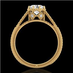 1.25 ctw VS/SI Diamond Art Deco Ring 18k Yellow Gold - REF-330Y2X