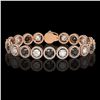 Image 1 : 13.96 ctw Black & Diamond Micro Pave Bracelet 18K Rose Gold - REF-1071N3F