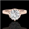 Image 2 : 1.5 ctw VS/SI Diamond Art Deco Ring 18k Rose Gold - REF-399M3G