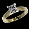 Image 2 : 1.25 ctw Certified VS/SI Quality Princess Diamond Ring 10k Yellow Gold - REF-304X6A