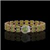 Image 1 : 26.92 ctw Tourmaline & Diamond Bracelet 14K Rose Gold - REF-336G4W