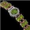 Image 2 : 26.92 ctw Tourmaline & Diamond Bracelet 14K Rose Gold - REF-336G4W