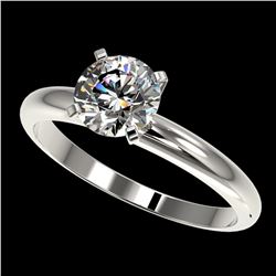 1.27 ctw Certified Quality Diamond Engagment Ring 10k White Gold - REF-167H3R