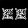 Image 1 : 2.50 ctw VS/SI Quality Princess Diamond Stud Earrings 10k White Gold - REF-601M4G