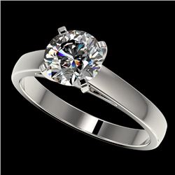 1.55 ctw Certified Quality Diamond Engagment Ring 10k White Gold - REF-236N3F