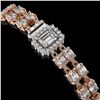 Image 3 : 13.04 ctw Emerald Cut & Oval Diamond Bracelet 18K Rose Gold - REF-1261G9W