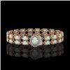 Image 1 : 13.69 ctw Opal & Diamond Bracelet 14K Rose Gold - REF-263G6W