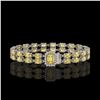 Image 1 : 13.88 ctw Citrine & Diamond Bracelet 14K White Gold - REF-236N4F