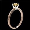 Image 3 : 0.76 ctw Certified Intense Yellow Diamond Engagment Ring 10k Rose Gold - REF-67R5K