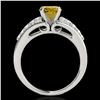 Image 2 : 1.40 ctw Certified SI/I Fancy Intense Yellow Diamond Ring 10k White Gold - REF-190A9N