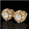 1.5 ctw VS/SI Diamond Solitaire Art Deco Stud Earrings 18k Yellow Gold - REF-263K6Y