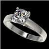 1.25 ctw Certified VS/SI Quality Cushion Cut Diamond Ring 10k White Gold - REF-304R6K
