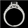 Image 2 : 2.1 ctw Certified VS Black Diamond Solitaire Ring 10k White Gold - REF-61M4G