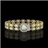 Image 1 : 14.41 ctw Opal & Diamond Bracelet 14K Yellow Gold - REF-245R5K