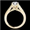 Image 2 : 1.5 ctw Certified Diamond Solitaire Ring 10k Yellow Gold - REF-204X5A