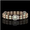 Image 2 : 16.55 ctw Opal & Diamond Bracelet 14K Rose Gold - REF-286X2A