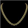 Image 1 : 31.1 ctw Tourmaline & Diamond Micro Pave Halo Necklace 10k Yellow Gold - REF-600A2N