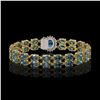 Image 3 : 17.78 ctw London Topaz & Diamond Bracelet 14K Yellow Gold - REF-209K3Y