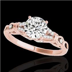 1.2 ctw Certified Diamond Solitaire Ring 10k Rose Gold - REF-188M2G