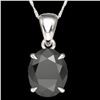 Image 2 : 5 ctw Black Diamond Certified Designer Necklace 18k White Gold - REF-161A8N