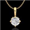 0.62 ctw VS/SI Diamond Art Deco Stud Necklace 18k Yellow Gold - REF-101F8M