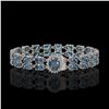 17.78 ctw London Topaz & Diamond Bracelet 14K White Gold - REF-209G3W