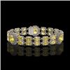 15.74 ctw Citrine & Diamond Bracelet 14K White Gold - REF-254G5W