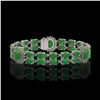 14.05 ctw Jade & Diamond Bracelet 14K White Gold - REF-254A5N