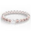 Image 3 : 35 ctw Morganite & Micro Pave Diamond Bracelet 14k White Gold - REF-494H4R