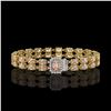 Image 1 : 16.35 ctw Morganite & Diamond Bracelet 14K Yellow Gold - REF-236Y4X