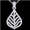 Image 1 : 1.25 ctw Micro Pave VS/SI Diamond Necklace Designer 18k White Gold - REF-134R5K