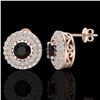 Image 2 : 1.40 ctw Micro VS/SI Diamond Designer Earrings DOUBLE 14k Rose Gold - REF-77R6K