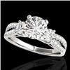 Image 1 : 1.75 ctw Certified Diamond 3 Stone Ring 10k White Gold - REF-271M4G