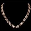 Image 1 : 32.10 ctw Black & Diamond Micro Pave Necklace 18K Rose Gold - REF-2386Y4X